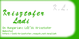 krisztofer ladi business card